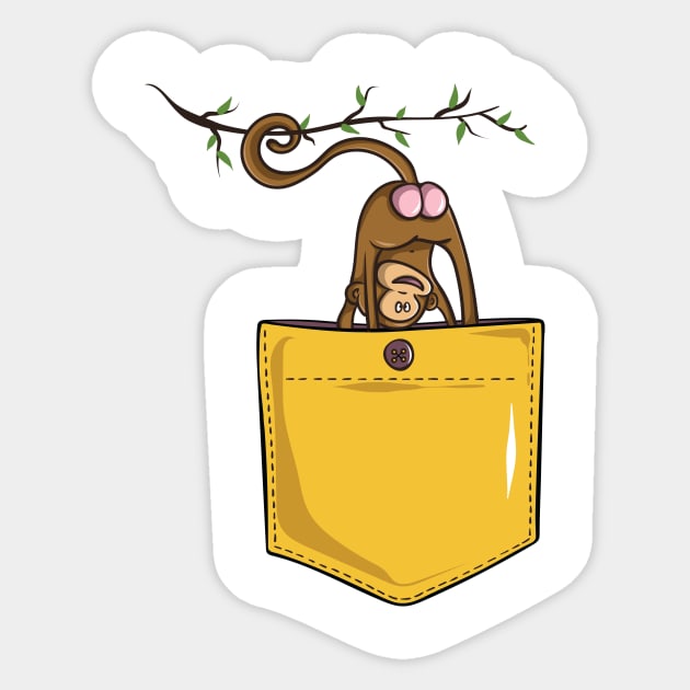 Pocket Monkey Sticker by Pocket Puss